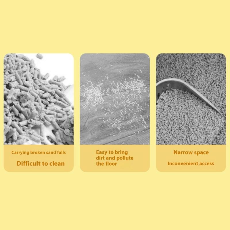 Cats Litters Scoops,Plastic Sifter Cats Litters Shovel Kitties Scooper Mesh Shovel with Long Handle Kitten Poop Lifter