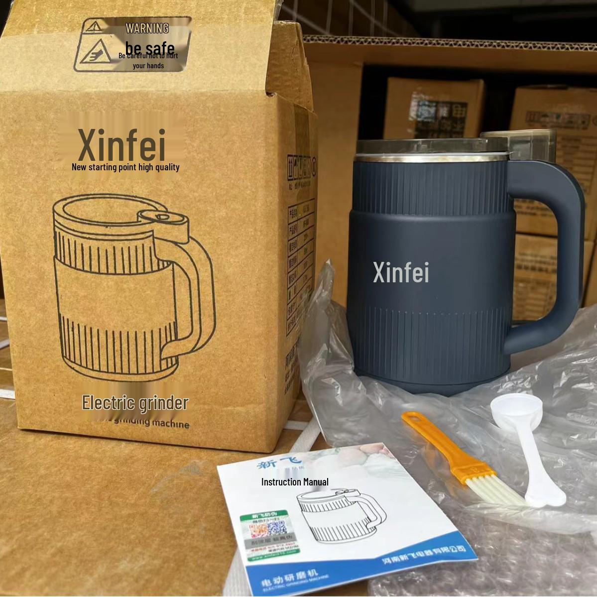 

Xinfei Multifunctional Grinder: Dry & Wet Dual-Use, Superfine Powder for Herbal Medicine Processing. Add 1 blade синій
