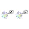 1 Pair 4Mm Multicolor  Stud Earrings For Women Ear Bone Nail Cartilage Ea