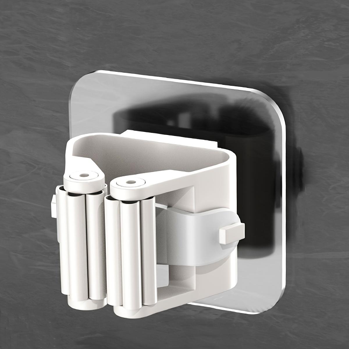 

1 Mop and Broom Rack Wall Mounted Broom Clamp Self-Adhesive Non Drilled Hook Suitable for Homes and Storage Rooms белый