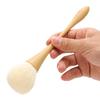 Nail Dust Brush Nylon Hair Nail Cleaning Brushes Nail Dust Removal Brush with Wooden Handle