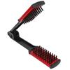 Straightening Comb Static Free Hollow Breathable Heat Resistant Black Red Double Sided Hair Brush Straightener for Home