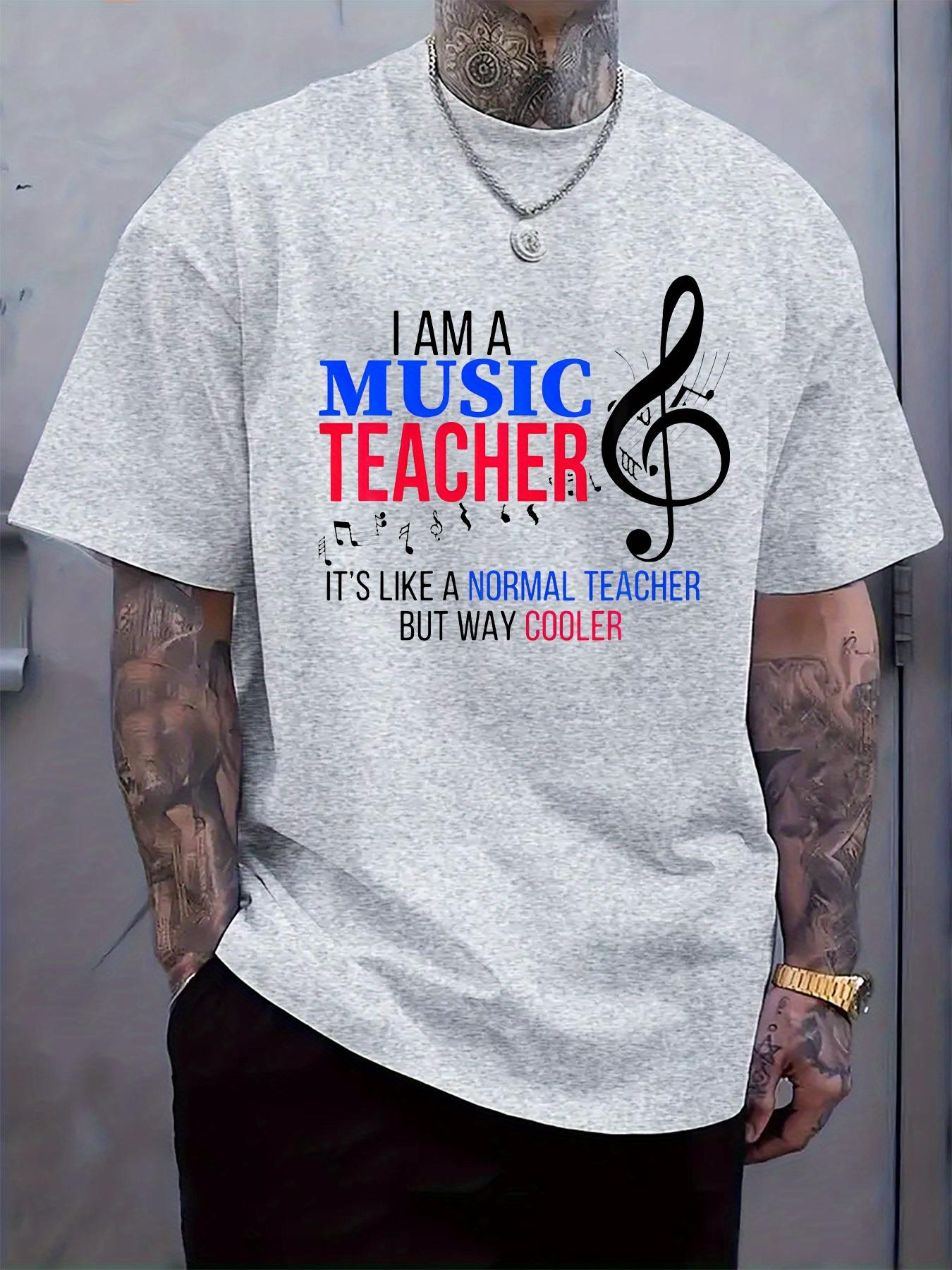 Music Teacher Graphic T-shirt - I AM A MUSIC TEACHER Print XXXL