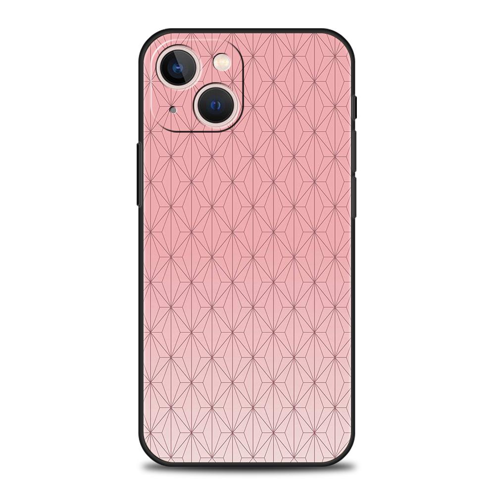 Carcasă Telefon Luxoasă cu Model Carouri Clasice Pătrate Pentru iPhone 11 12 13 14 15 16 Pro Max Mini X XR XS 7 8 Plus SE Capac Negru Funda