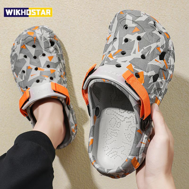 Schuhe Herren Clogs Hausschuhe Sandalen 46 47 Männlich Gartenschuhe Flache Camouflage Sandalen Herren Große Größe Outdoor Flip Flops Haus Clogs