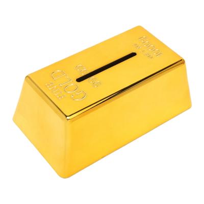 ABS Golden Brick Tissue Holder Box With Nonslip Bottom Multipurpose Home Storage Solution Decoration Item