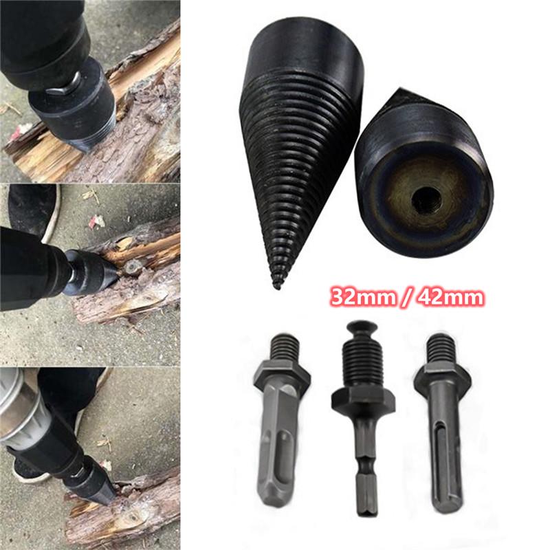 32/42mm High Speed Twist Drill Bit Wood Splitter Screw Cones Splitting ...