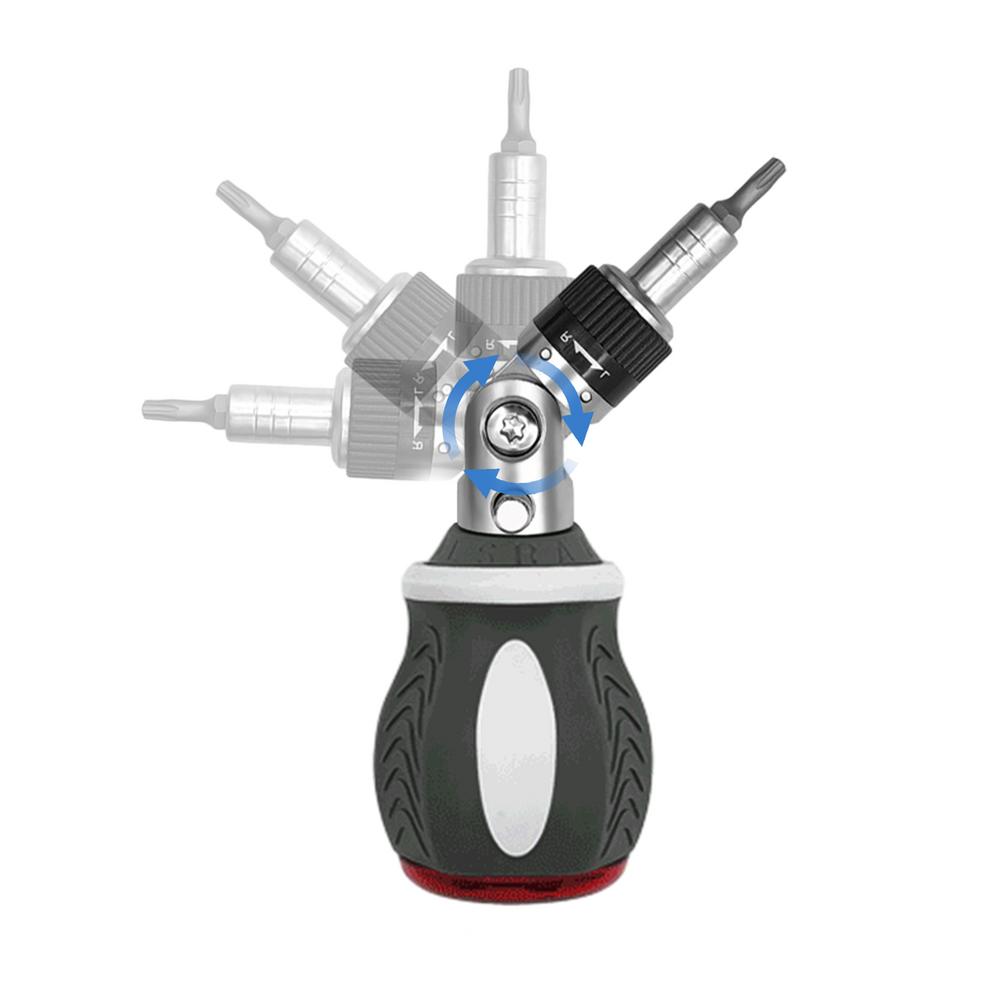 Ratchet Screwdriver Set 8-in-1 Magnetic Multipurpose Screwdriver Tool Kit 180 Degrees Rotating Multipurpose Tool Screw Driver