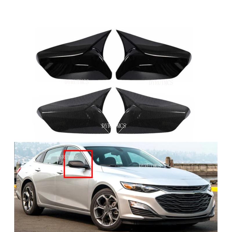 Car Rearview Side Mirror Cover Fit For Chevrolet Malibu XL 2016 2017 2018-2020 Wing Cap Sticker Rear View Case Trim Carbon Fiber