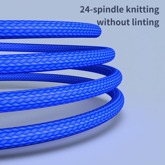 Charging Cable Three-in-One Fast Charge Nylon Braided 2A 8Pin Type-C Micro USB Charging Cord Mobile Phone Wire for Home