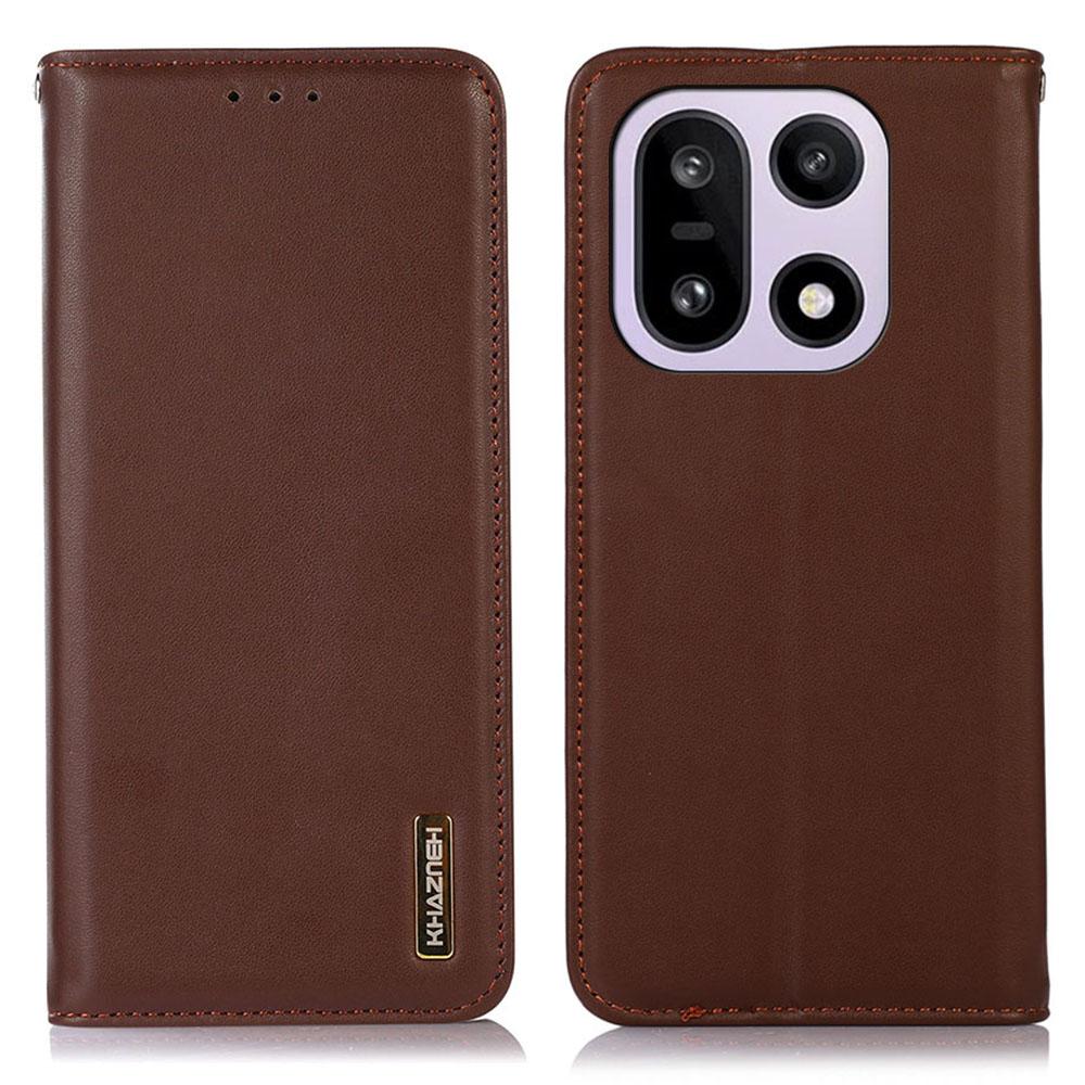 

KHAZNEH Для OnePlus 15 5G Чохол-гаманець Натуральна коров яча шкіра Чохол для телефону Текстура Наппа