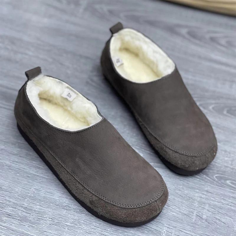 Mulheres Mocassins Sapatos Flats Curto Pelúcia Quente Casual Tênis Sapatos Mulher 2024 Tendência Inverno Novo Aconchegante Caminhada Neve Botas De Mujer