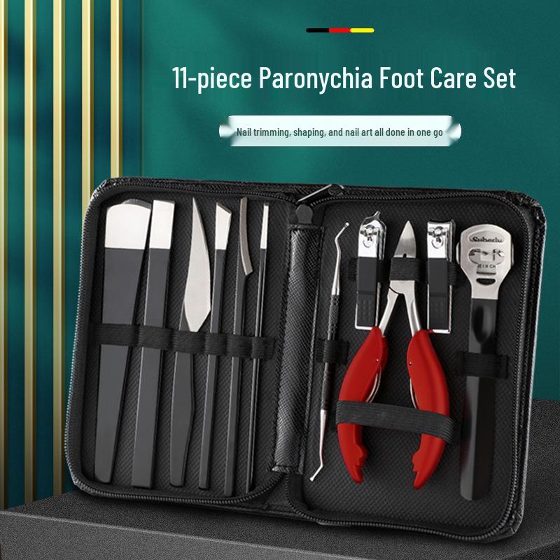 High-End German Stainless Steel Manicure Set: Multi-functional Nail Clippers & Beauty Care Tools