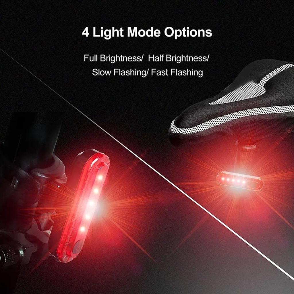 4-Mode USB Bike Light Red