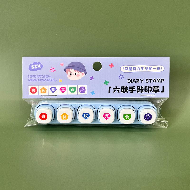 

1 Набор Каваий Штампы Канцелярские товары Для Журнала Планировщика Искусства DIY Поделки Альбом Скрапбукинг Декоративные Штампы Аксессуары