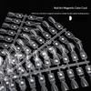 Magnetic False Nail Tip Color Chart 120Pcs Transparent Nail Polish Display Card for Manicure Practice Testing