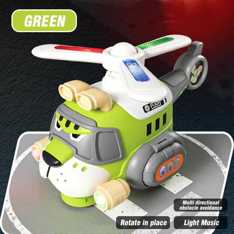 

Electric 360 Rotating Tiger Airplane Toddler Cartoon Playthings Featuring Sounds Plus Lights Children s Toy Helicopter Boys Birth Date Gifts зелёный