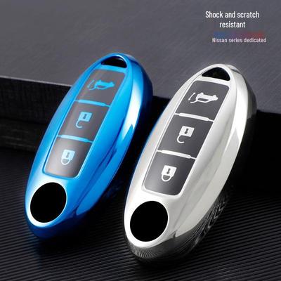 Nissan Key Cover for Sylphy, Qijun, Teana, Qashqai, Tiida, Tuda, Loulan, and Jinke - Premium Shell and Buckle.