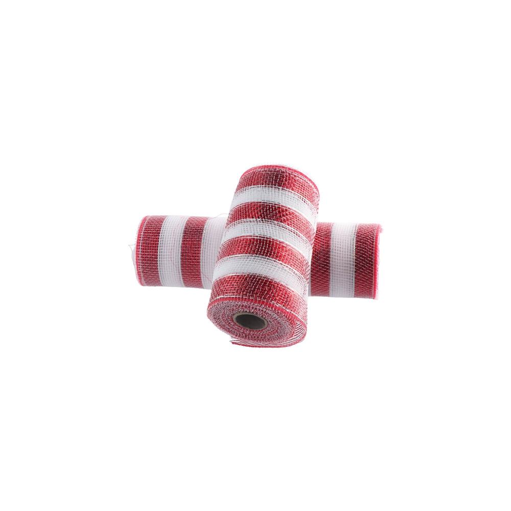 Handmade Christmas Wreath Tree Stripes Mesh 26cmx10 Yard Gift Wrapping Ribbon  Christmas Tree Decor