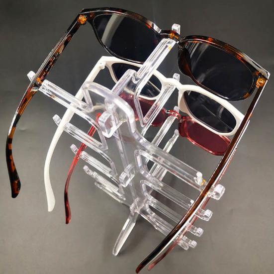 Brillenständer, 4 Sonnenbrillen-Organizer, stabil, bruchsicher, tragbar, Brillenständer, einfach zu montieren, zur Aufbewahrung von Brillen und Sonnenbrillen