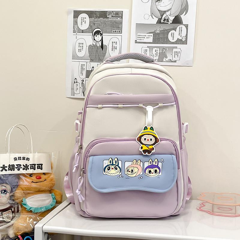 College Cute Style Cartoon Printed Student Backpack  For Use Daily
