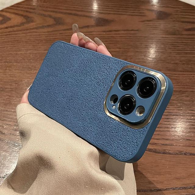 Metal Lens Protection Leather Phone Case For Iphone 14 13 12 11 Pro Max 14 Plus 14pro 11 Shockproof Bumper Matte Silicone Cover