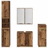 Bathroom Furniture Set with Drawers 4 pcs Reclaimed Wood Effect Particleboard