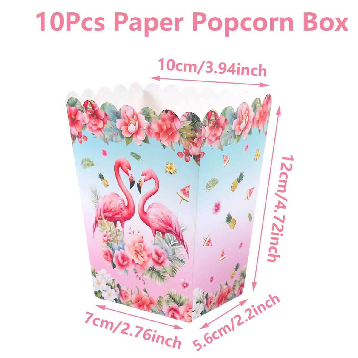 

Flamingo Popcorn Box Hawaiian Summer Beach Birthday Party Decorations Kids Hawaii Luau Tropical Birthday Wedding Party Supplies 10pcs