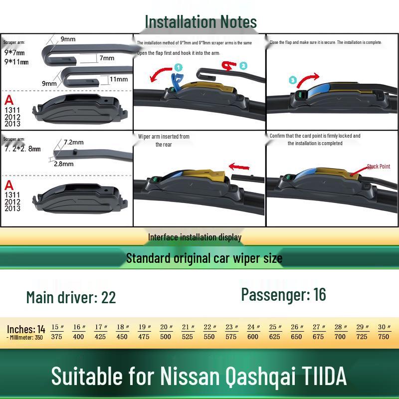 Nissan Tiida Frameless Silent Wiper Blade