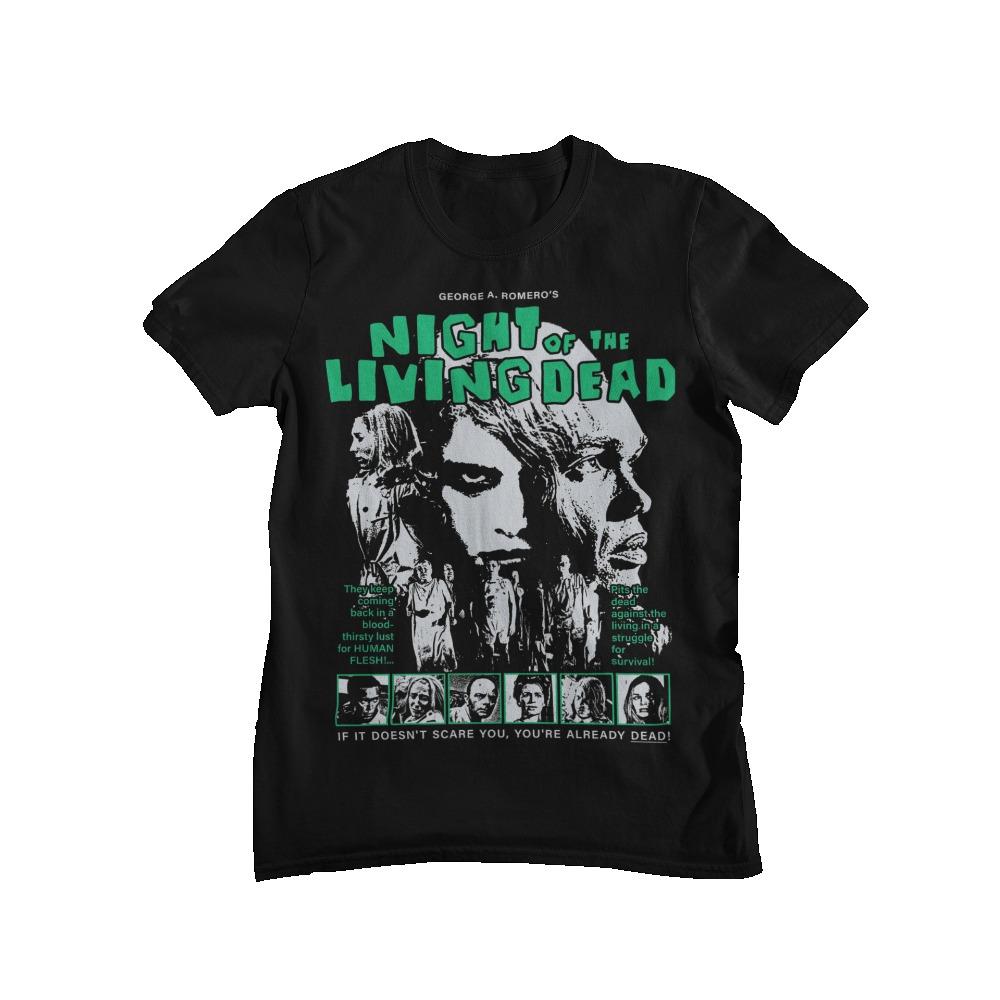 Night of The Living Dead Retro Zombie Horror Movie Graphic T-Shirt Men Casual Cotton Streetwear Tops