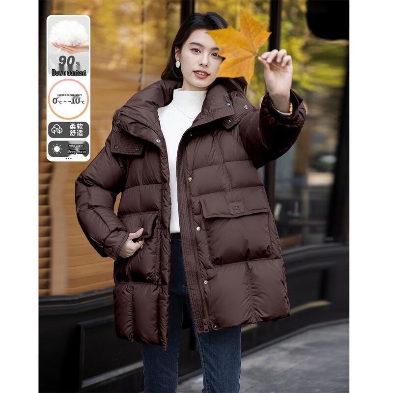 

MOKANA Women s Elegant Long-Sleeve Down Jacket MKNJD3038