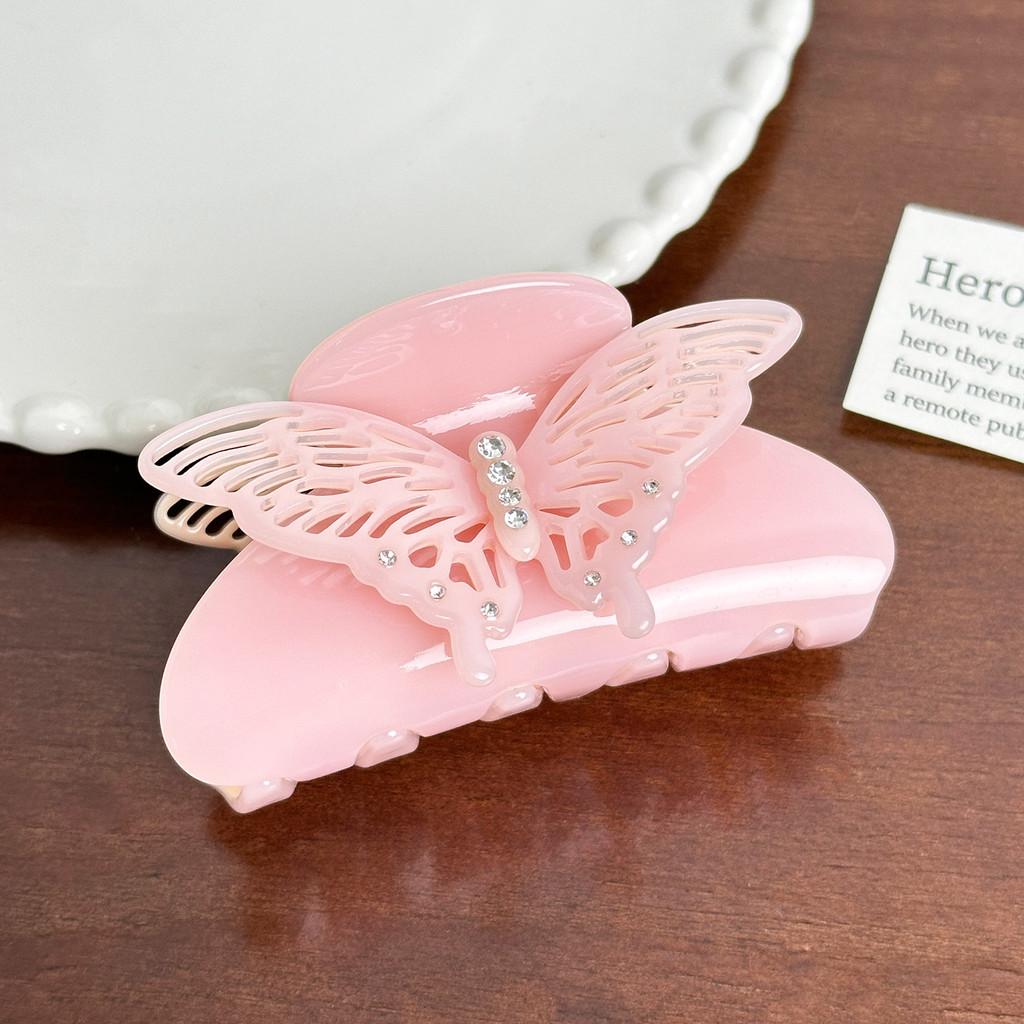 Acetate Unique Rhinestonestudded Butterfly Hair Claw Clip Perfect For Looks Fashionable