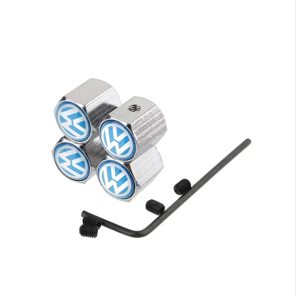 Für VW Neu 4 Stück Diebstahlschutz Auto Rad Reifen Ventilkappen Für Volkswagen Rline GTI Passat Santana Touareg Tiguan Bora Jetta Käfer Sc