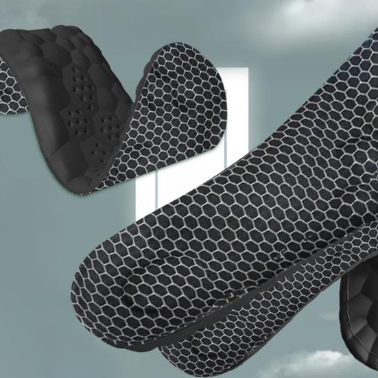 1 Pair 4D Cloud Comfort Insoles with Arch Support Shock-Absorbing Breathable Shoe Inserts for Men Women Anti-Odor Sweat-Wicking Trim To Fit Insoles