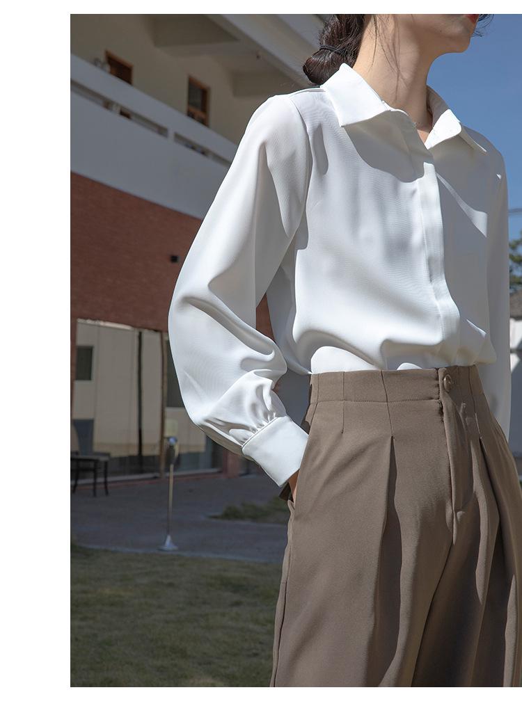 Women's Elegant Long-Sleeve Chiffon Shirt - Spring/Summer Fashion
