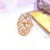 Purple Gold Car Flower Gypsy Ring Retro Wide Version Rose Gold Plated Hollow Ring Jewelry For Women