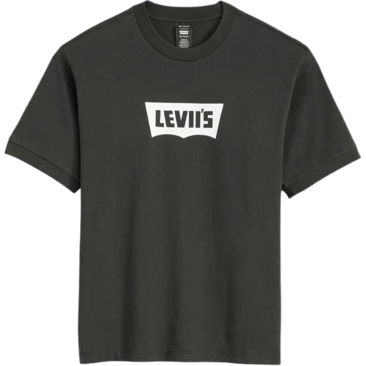 Levis Beyoncé Collaboration SS25 Logo Print Solid Ribbed Neck Casual Loose Short Sleeve T-Shirt Men T-Shirts 004AU-0002