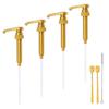 Gold Pump Dispenser Set 4xPumps 2xSpoons and Cleaning Brush Gold Pump Dispenser