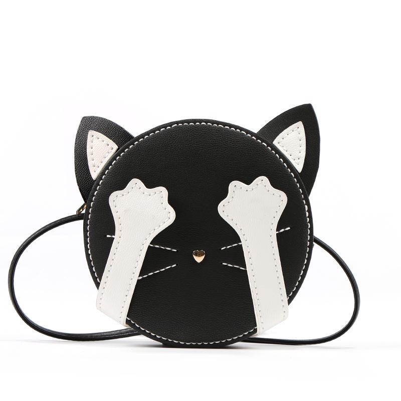 Korean Style Knitting Kit: DIY Crossbody Bag - Cute Student Fashion with Kitten Design
