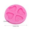 4 Grid Heart Shape Cake Mold Round Heats-resistant Non-stick DIY Pastry Sugar Candy Cookie Baking Mould Accessories