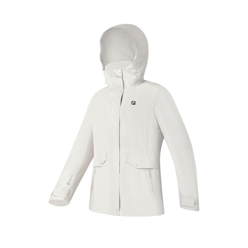 Fila Fleece Versatile Hooded Jacket Two-Piece Set Women Tops Snow-White A11W517706FWT