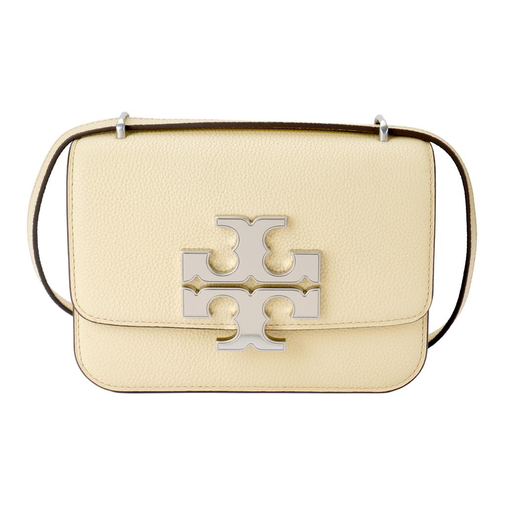 Tory Burch Eleanor Solid Double T Logo Flap Leather Crossbody Shoulder Bag Small Women Bags Yellow 155671-700