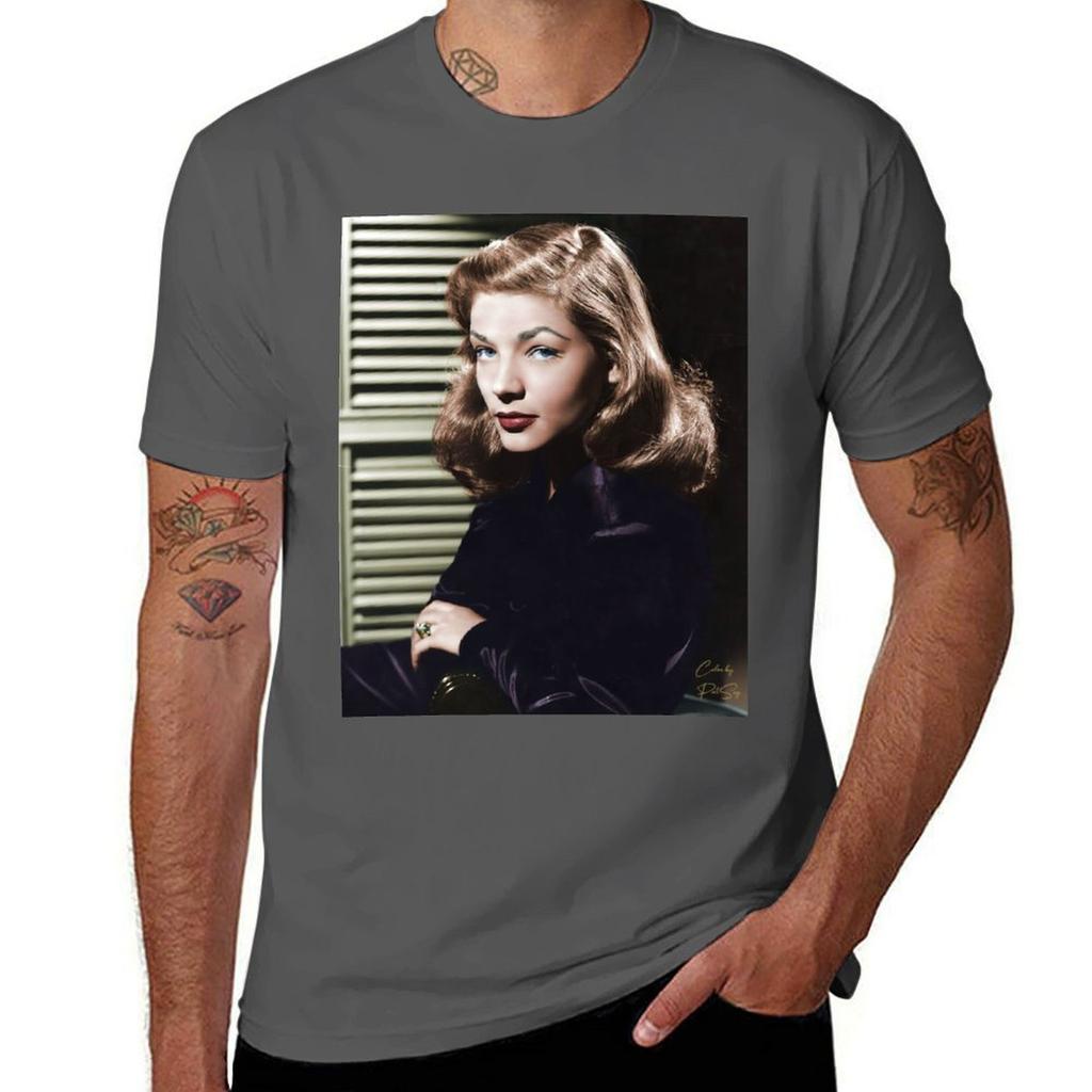 Lauren Bacall 1945 Tshirt Large Size Casual Tee Shirt