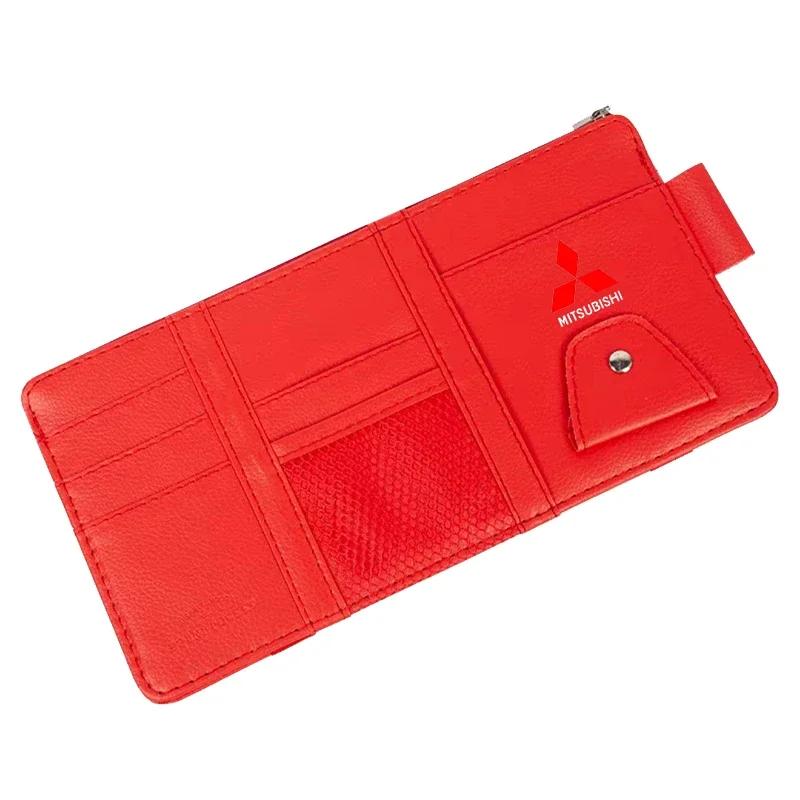 Car Sun Visor Point Type Multi-function Storage Bag Car Accessories for Mitsubishi ASX Lancer Pajero Outlander Center Hub Cap