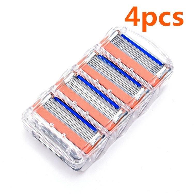 4Pcs 5 Layer Replacement Blade Men's Razor Blades Facial Care Shaving Cassettes Men