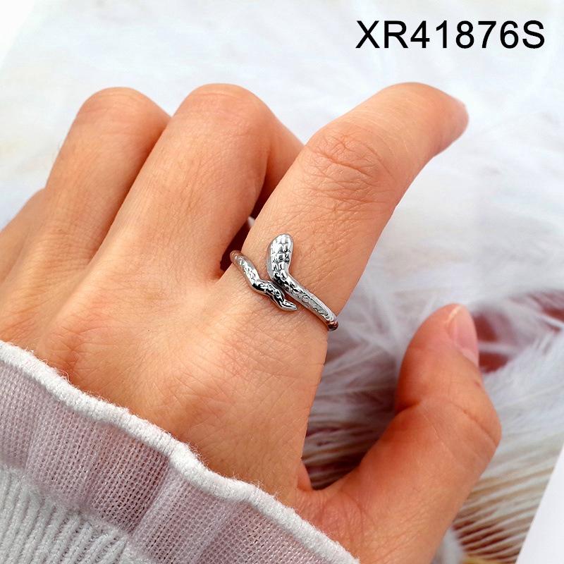 Versatile High-End Snake-Shaped Stainless Steel Finger Ring Adjustable Open Design