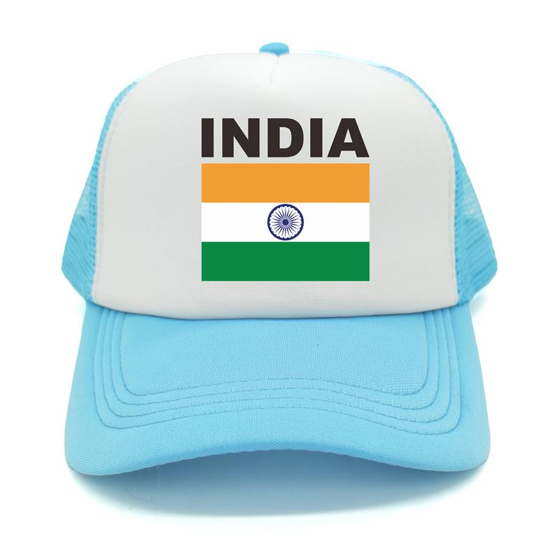 India Flag Trucker Cap Summer Unisex Cool Country Hat Baseball Caps Unisex Outdoor Mesh Net Caps