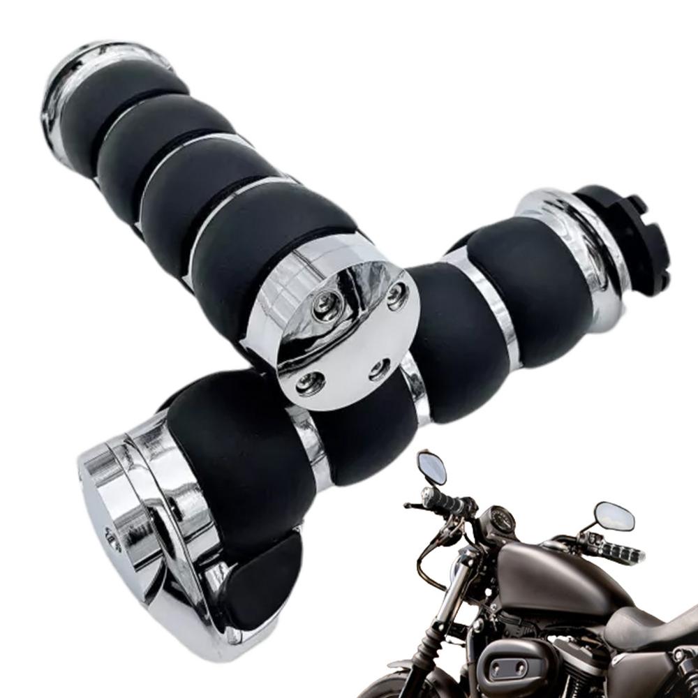 

1 Inch Motorcycle Grips 2X 1 Inch Motorcycle Handlebar Covers Non-Slip ATV Handlebar Grips Spike Motorcycle Throttle Grip For срібний
