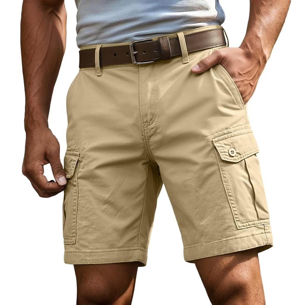 Mens Summer Cargo Shorts Relaxed Fit Outdoor Hiking Shorts Multi Pocket Sports Shorts Casual Work Shorts