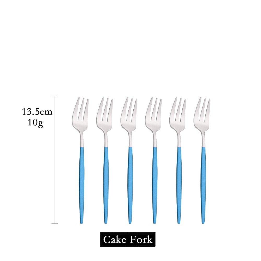 6Pcs Mini Fork Set For Fruit Cake Snack Stainless Steel Tea Fruit Fork Set Dessert Fork White Gold Small Salad Fork Dinnerware